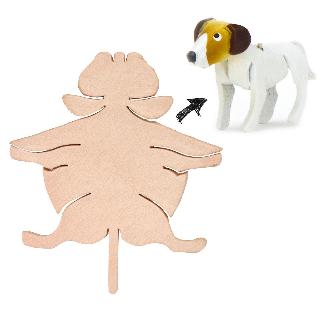 Bild von Monkimau Schlüsselanhänger Set Jack Russell Terrier DIY Figur aus Leder