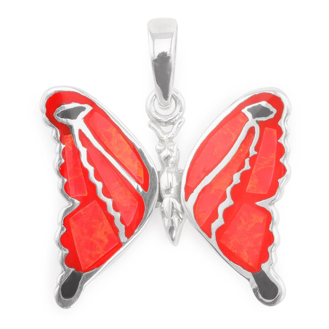 Bild von Monkimau Kettenanhänger Schmetterling Anhänger aus 925 Silber, Hypoallergen