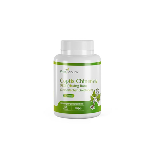 Bild von VitaSanum®- Coptis Chinensis 黄连 (Huáng lián) (Chinesischer Goldfaden) Kapseln
