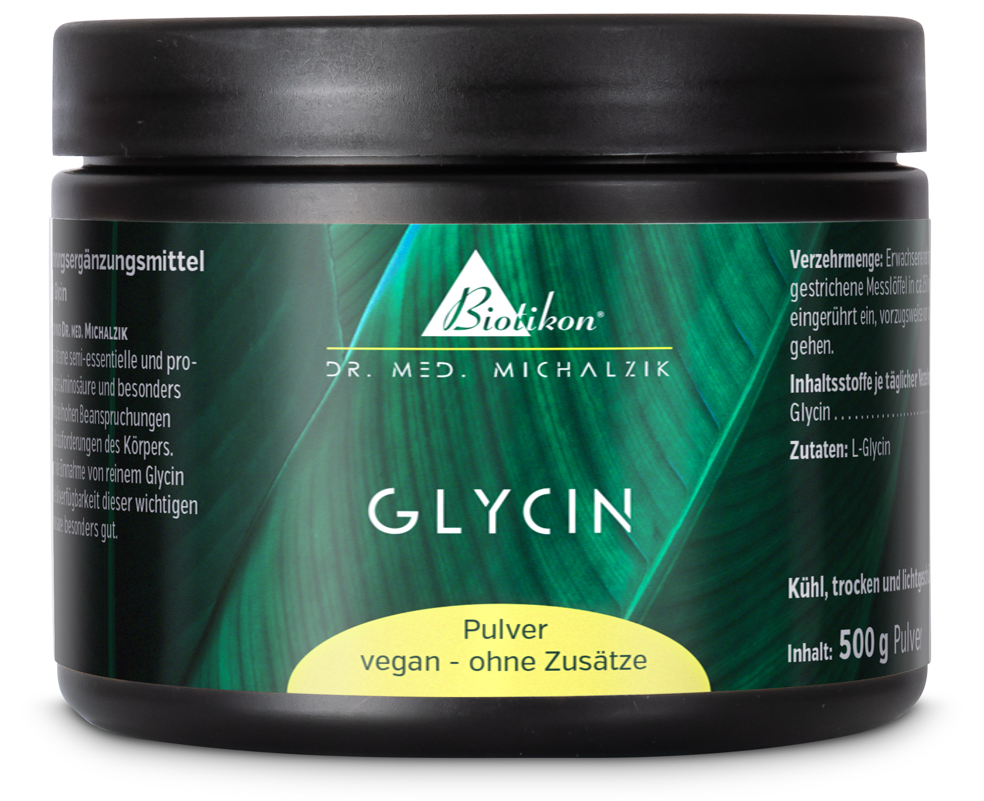 Bild von Glycin Pulver | 100% Rein, vegan, 500 g | Dr. med. Michalzik