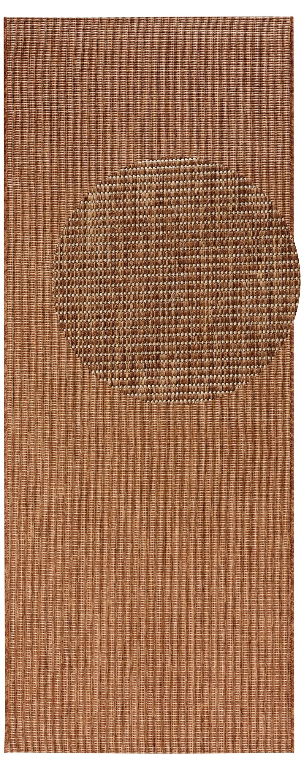 Bild von NORTHRUGS In- und Outdoor Teppich Match 80x200cm - Wetterfest Modern Plain Allover Unifarben Design Läufer für Balkon Terrasse Garten Wintergarten Wohnzimmerteppich Wasserfest in Braun