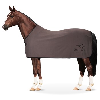 Bild von Equinate Abschwitzdecke Orlando aus Fleece mit Widerristpolster grau 1,45 m