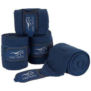 Bild von Equinate Pferdebandage Fleecebandagen Harmony Navy Pferd (Set), aus Anti-Pilling Fleece