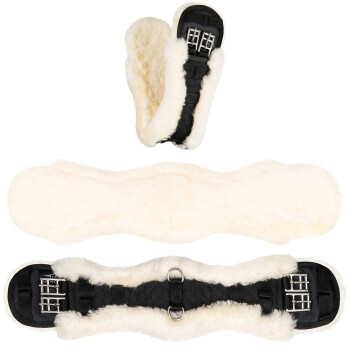 Bild von Equinate Kurzgurt Luke anatomisch Lammfell naturfarben 70 cm