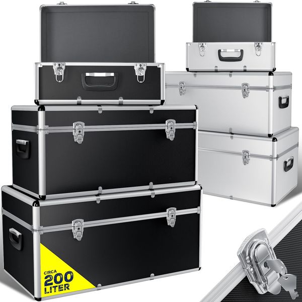 Bild von Masko® 3er SET Alu Boxen Alubox Alukiste Transportbox Werkzeugkiste Lagerbox NEU