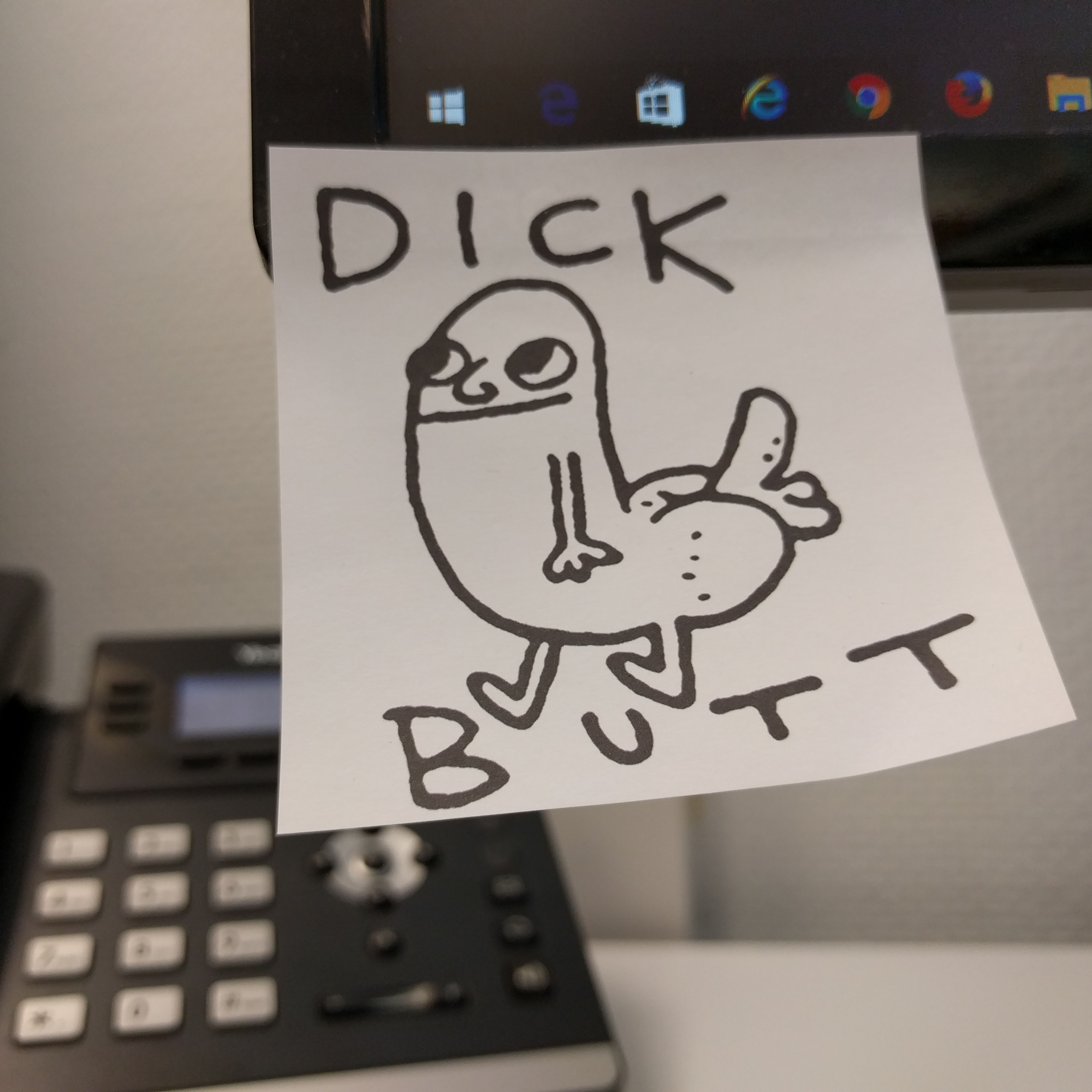 Bild von Dick Butt Motiv-Klebezettel