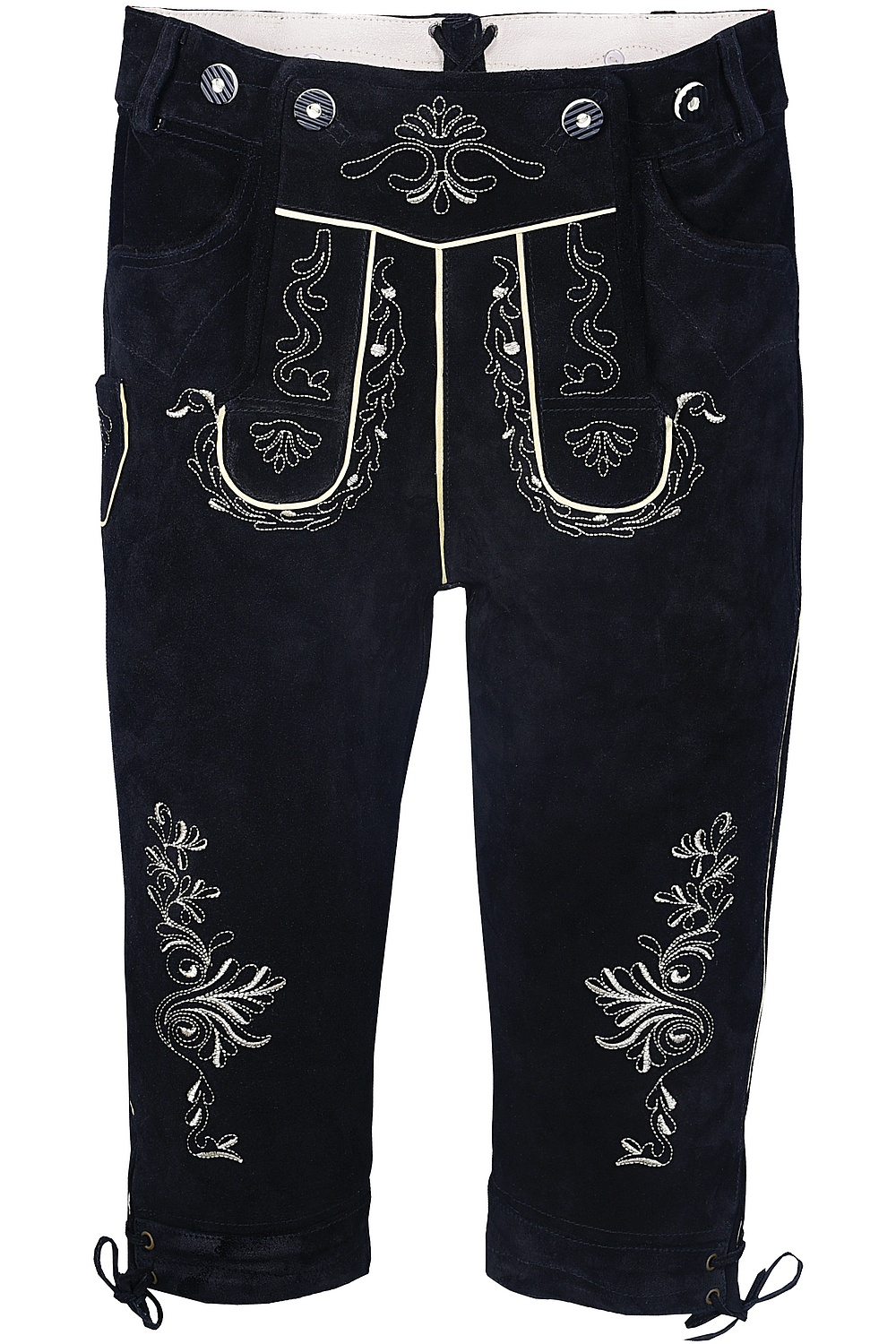 Bild von Trachtenlederhose Kniebundhose Hannes schwarz