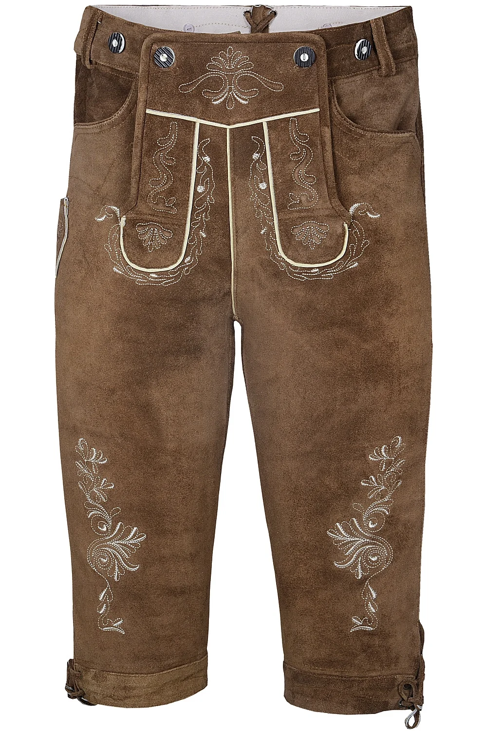 Bild von Trachtenlederhose Kniebundhose Hannes mittelbraun