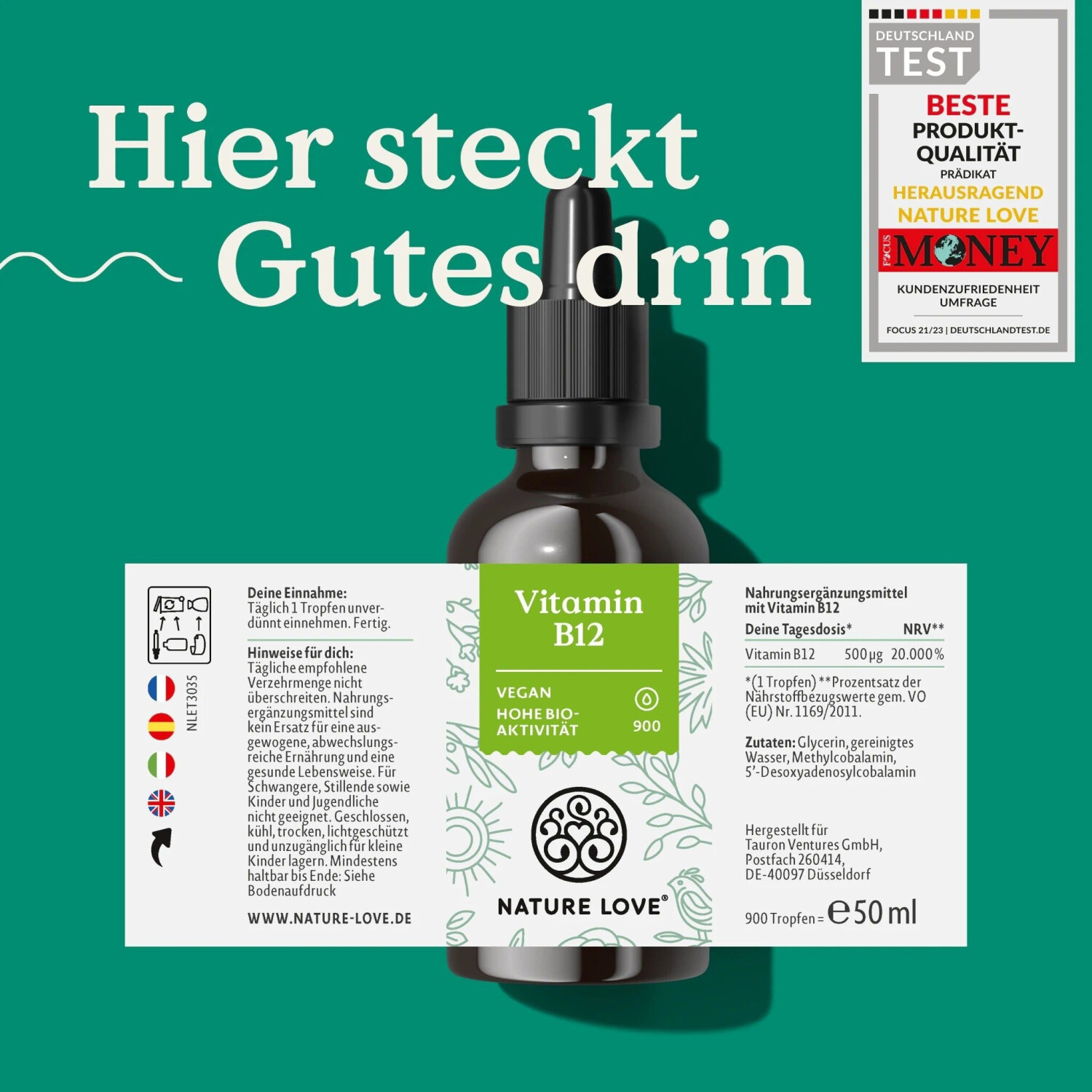 Bild von Nature Love Vitamin B12 Tropfen (50ml)
