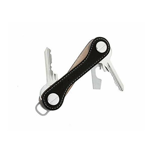 Bild von KEYKEEPA® Phantom Black - Leder Key Organizer für bis zu 12 Schlüssel - inklusiv...