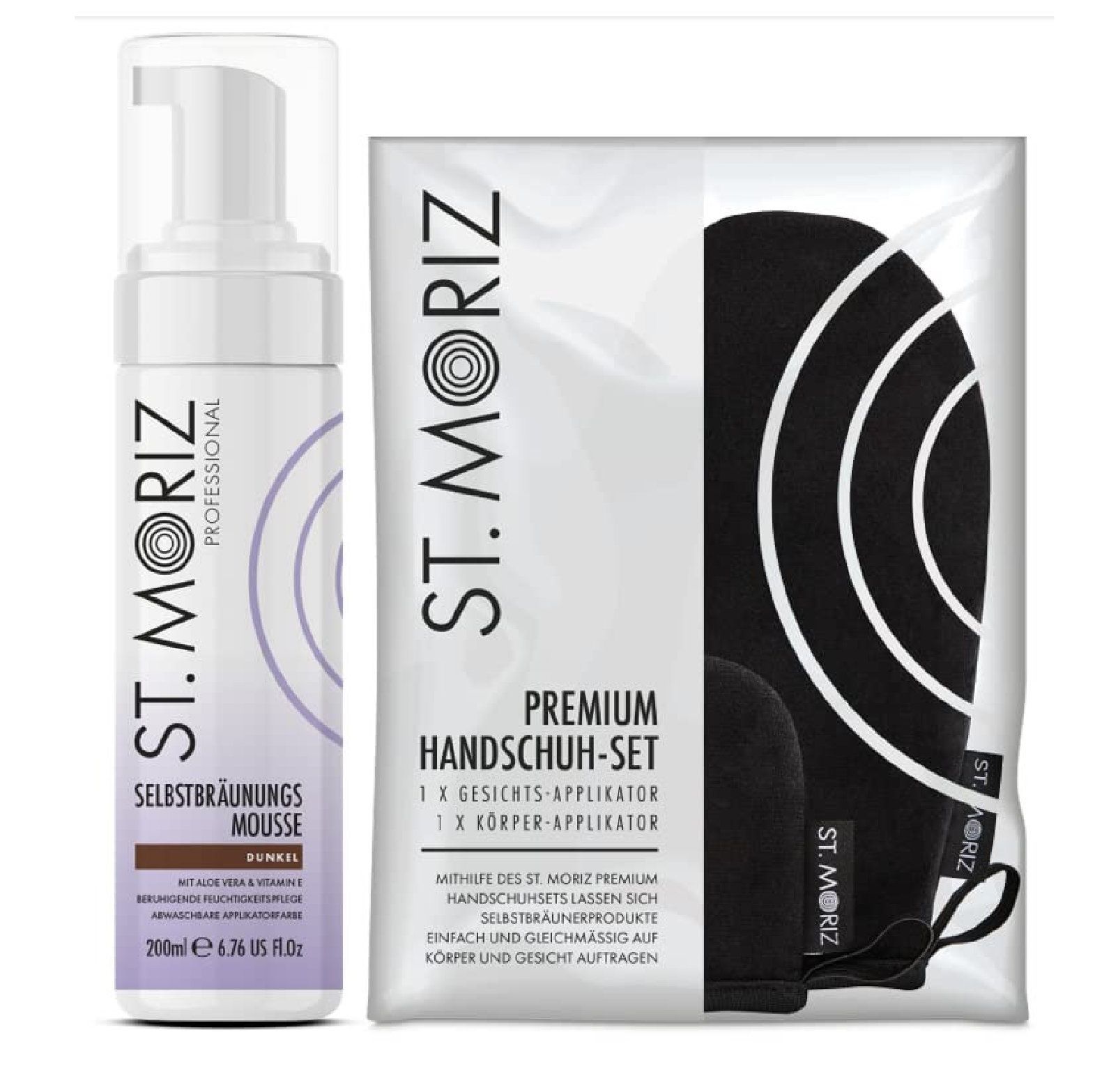 Bild von St. Moriz Selbstbräuner Professional Mousse Dunkel + Premium Applikator