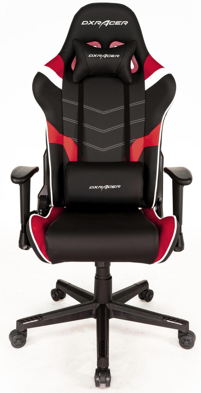 Bild von DXRacer Prince Serie OH-PF188-NRW Gaming-Stuhl - Regular / L - PVC Kunstleder - schwarz/rot/weiß