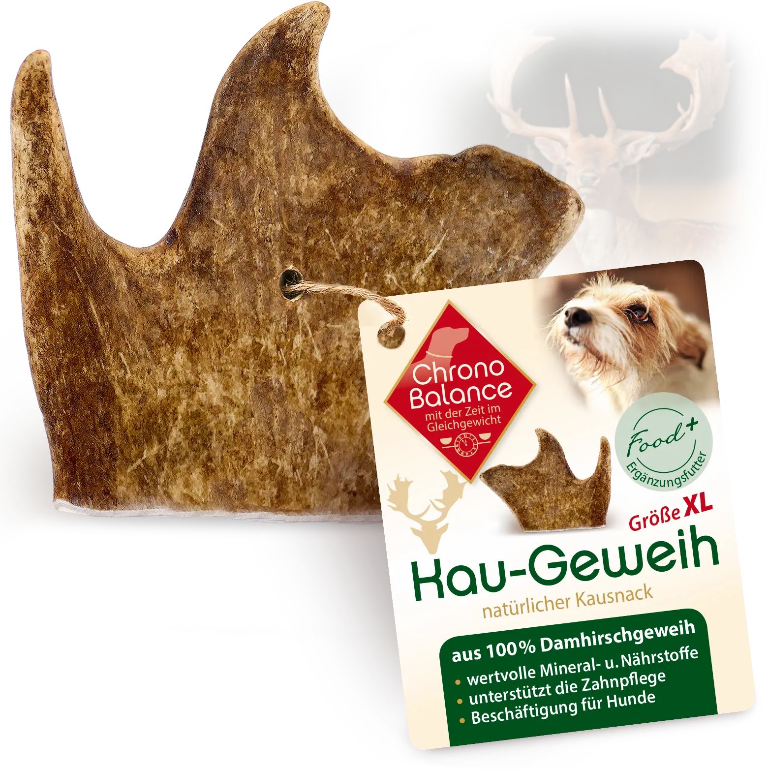 Bild von ChronoBalance natürliches Damhirsch Kaugeweih für Hunde