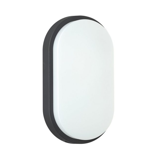 Bild von Oktaplex lighting LED Deckenleuchte Lumi Kellerleuchte IP44, Diffusor, LED fest verbaut, Warmweiß, Deckenleuchte 10W 800 Lumen Wandlampe anthrazit