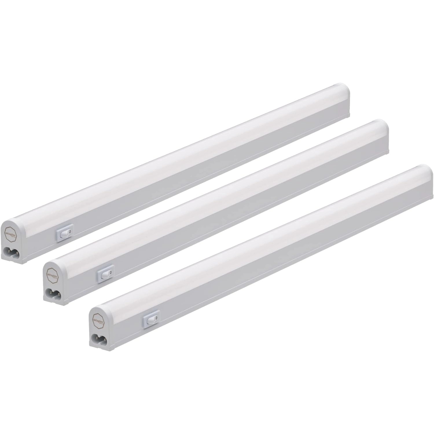 Bild von Oktaplex LED Unterbauleuchte Riga 3er Set Küche 54cm Warmweiß 3000K 230V mit Schalter