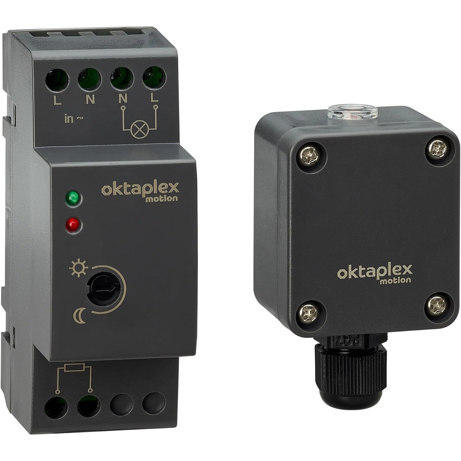 Bild von Oktaplex Edi 230V Dämmerungsschalter für Hutschiene mit Externen Sensor