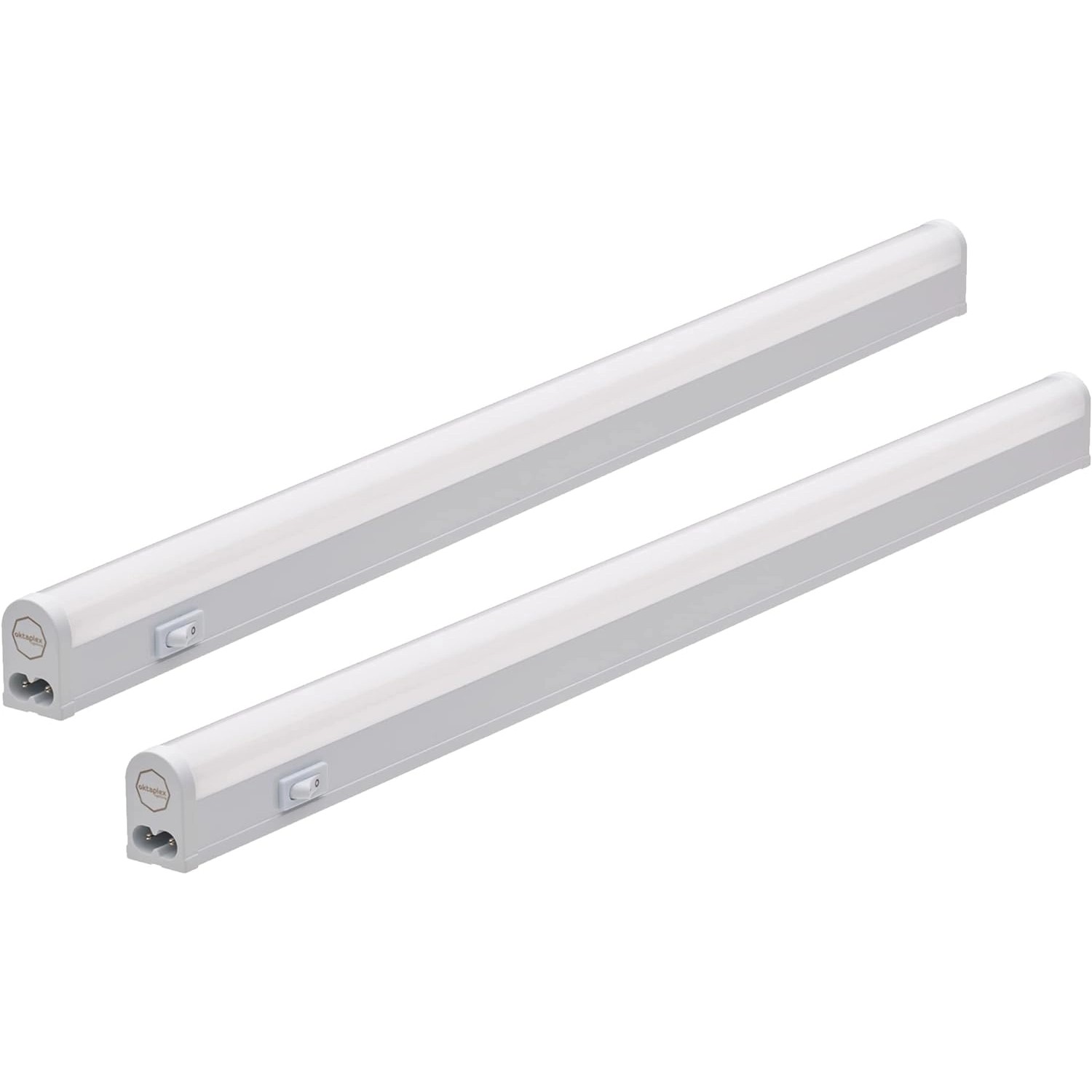 Bild von Oktaplex LED Unterbauleuchte Riga 2er Set Küche 28cm Neutralweiß 4000K 230V mit Schalter