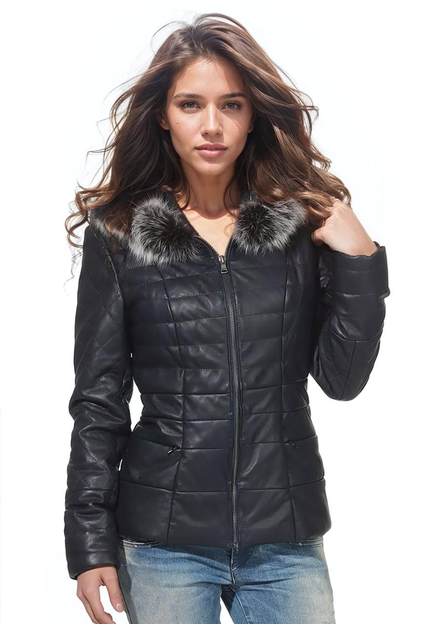 Bild von Leather Jacket BRYDA Größe: XL | Farbe: Schwarz