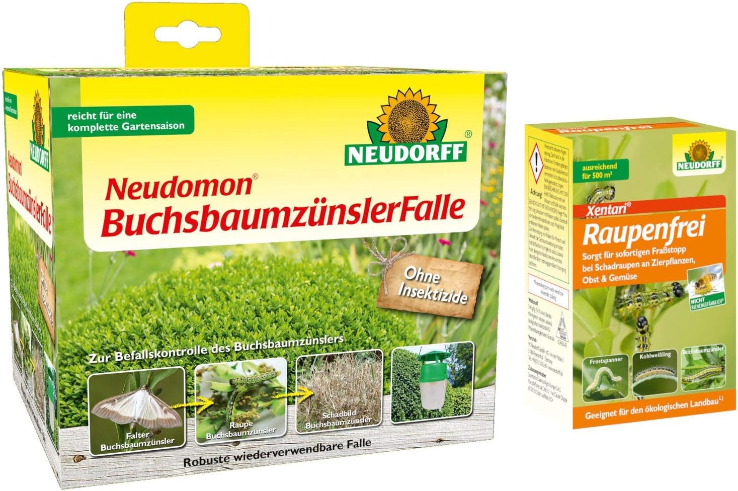 Bild von Neudorff Insektenfalle Neudomon BuchsbaumzünslerFalle + XenTari 25g