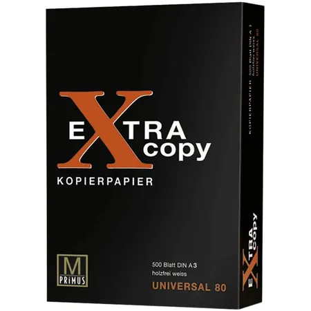 Bild von Primus Kopierpapier Extra Copy A3, weiß, 500 Blatt, 80 g/m²