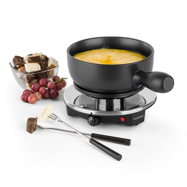 Bild von Sirloin Fondue-Set Raclette 1200 Watt Keramiktopf Edelstahlgabeln