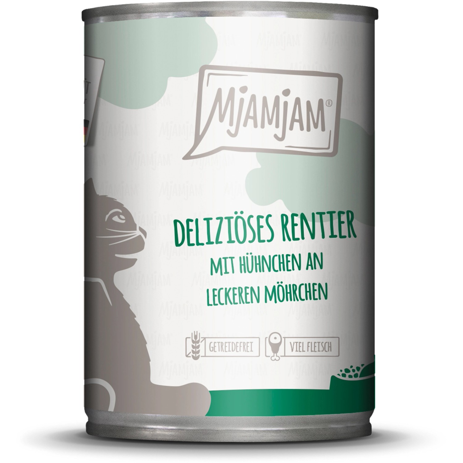 Bild von Mjamjam Nassfutter Deliziöses Rentier mit Hühnchen an Leckeren Möhrchen 400 g