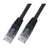Bild von 0.50m Mcab Cat. 6 Anschlusskabel U/UTP RJ45 Stecker auf RJ45 Stecker Schwarz LSZH