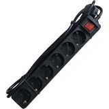 Bild von 1.50m Mcab Stromkabel Steckdosenleiste Schwarz 6 (POW0028)