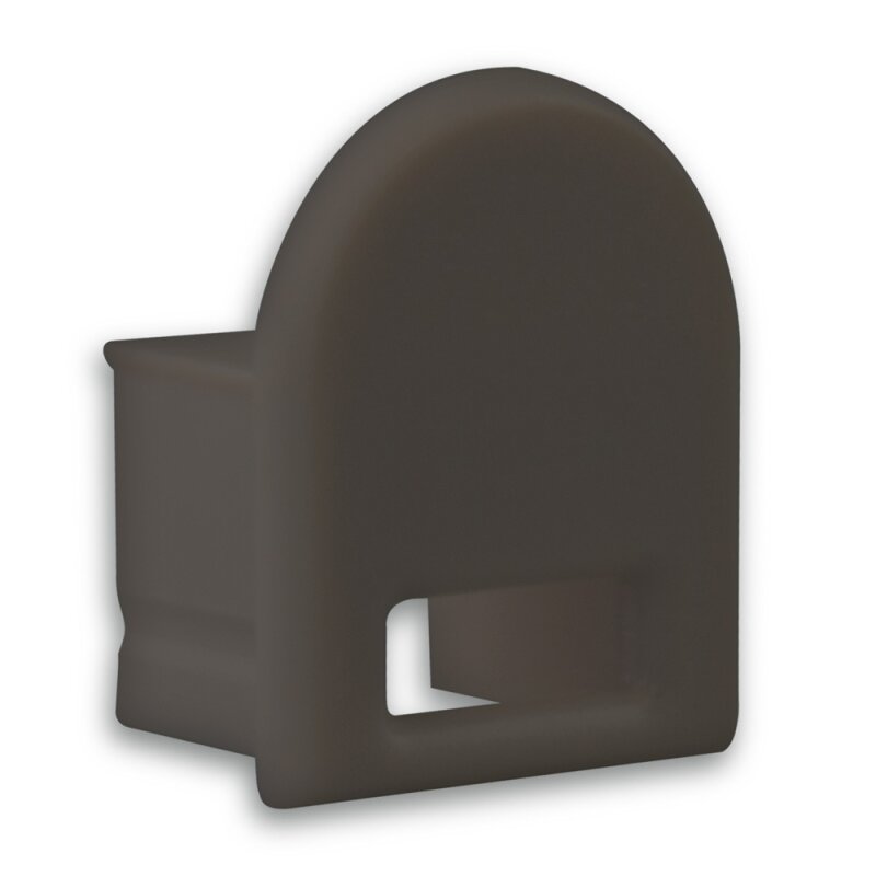 Bild von PVC-Endkappe fuer Profil/Abdeckung DXA5/E schwarz, mit Kabeldurchfuehrung - 4014
