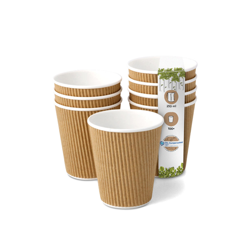 Bild von BIOZOYG Riffelbecher To Go – Umweltfreundliche Kaffee Trinkbecher für heiße Getränke