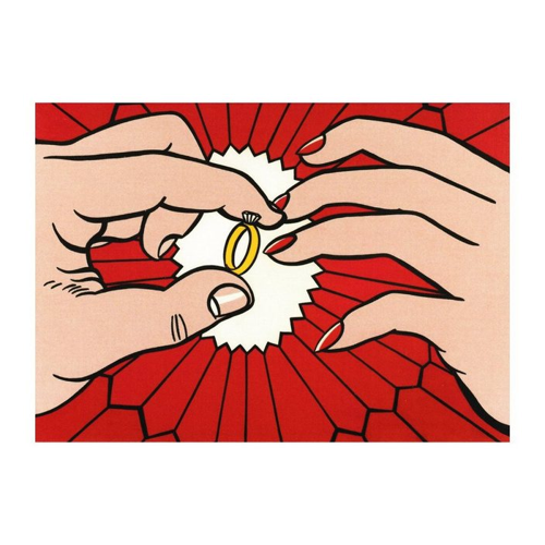 Bild von Postkarte Kunstkarte Roy Lichtenstein "The Ring (Engagement)"