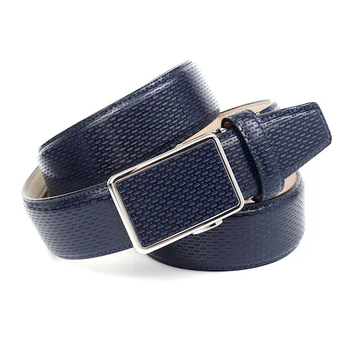 Bild von Anthoni Crown Ledergürtel, für blaue Schuhe mit perforiertem Leder