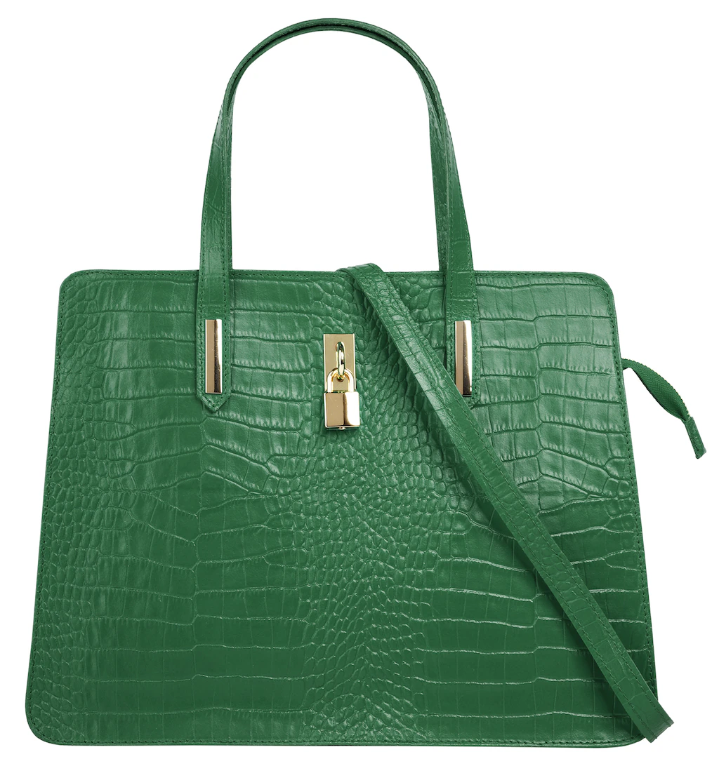 Bild von Cluty Henkeltasche, echt Leder, Made in Italy