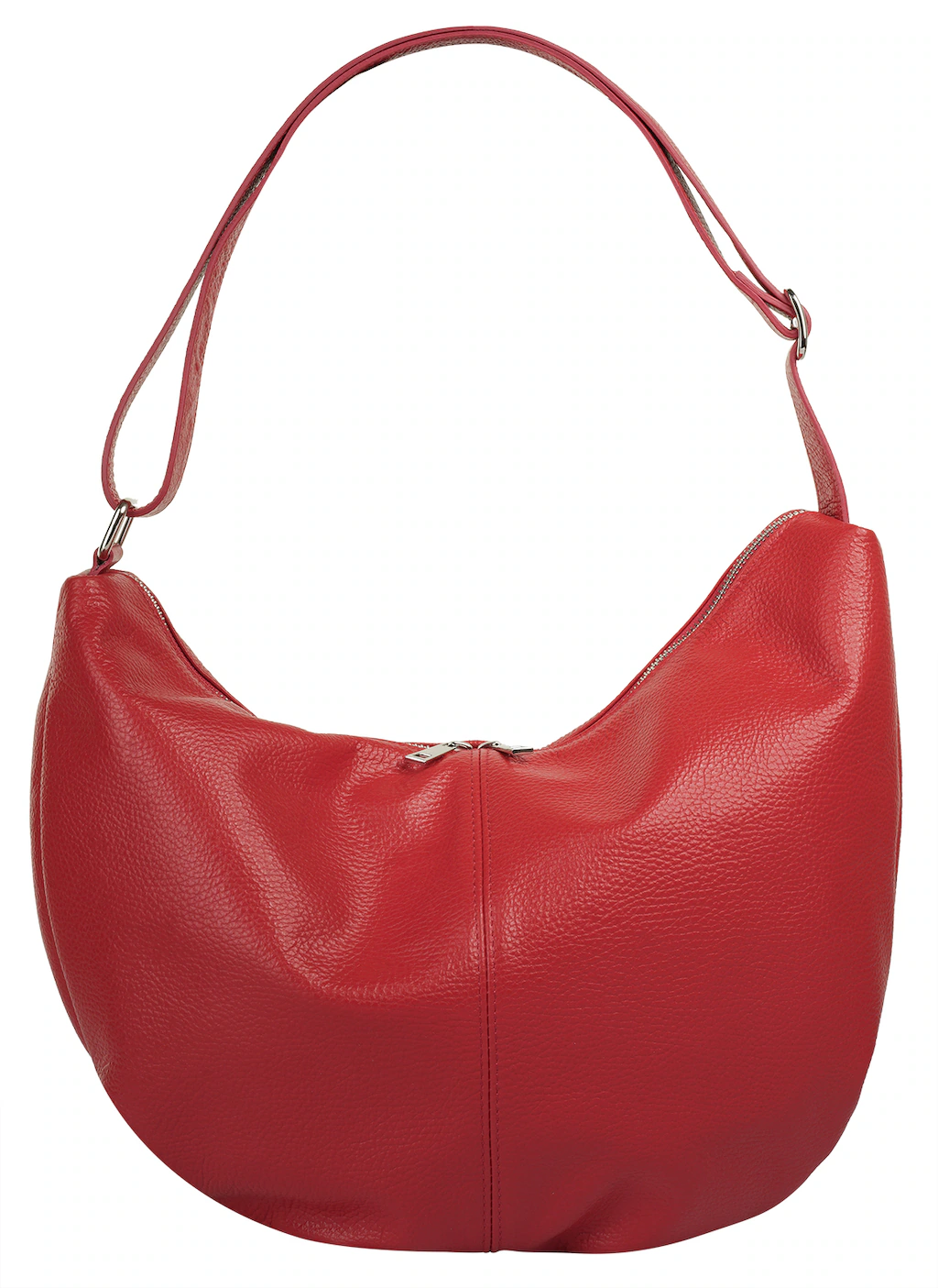 Bild von Samantha Look Shopper Echt Leder Damen | Made in Italy, Smartphonefach, Elegante Umhängetasche rot | 021420