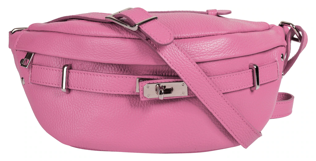 Bild von Samantha Look Gürteltasche Echt Leder Damen | Made in Italy, bequeme Bauchtasche im Clean Chic, Cross Body Bag aus Leder pink | 021834