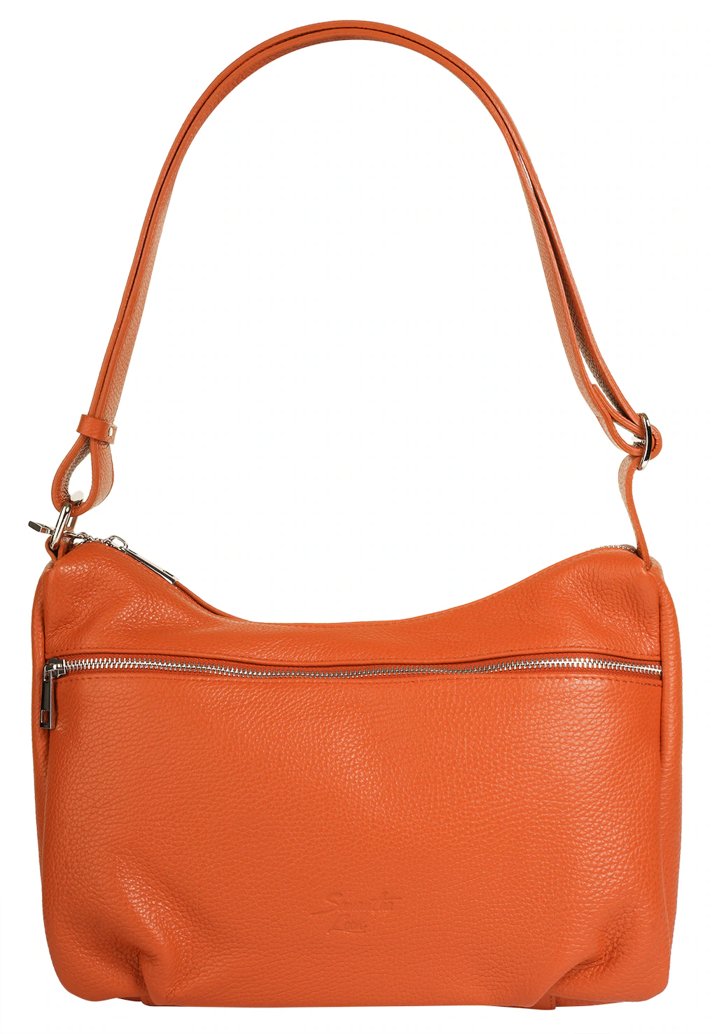 Bild von Samantha Look Shopper Echt Leder Damen | Made in Italy, geräumige Umhängetasche, elegantes Design orange | 021851