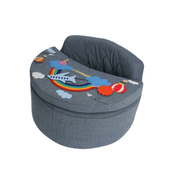 Bild von Activity Sessel rund Activity Sessel Rondo blau mit Regenbogen Auflage