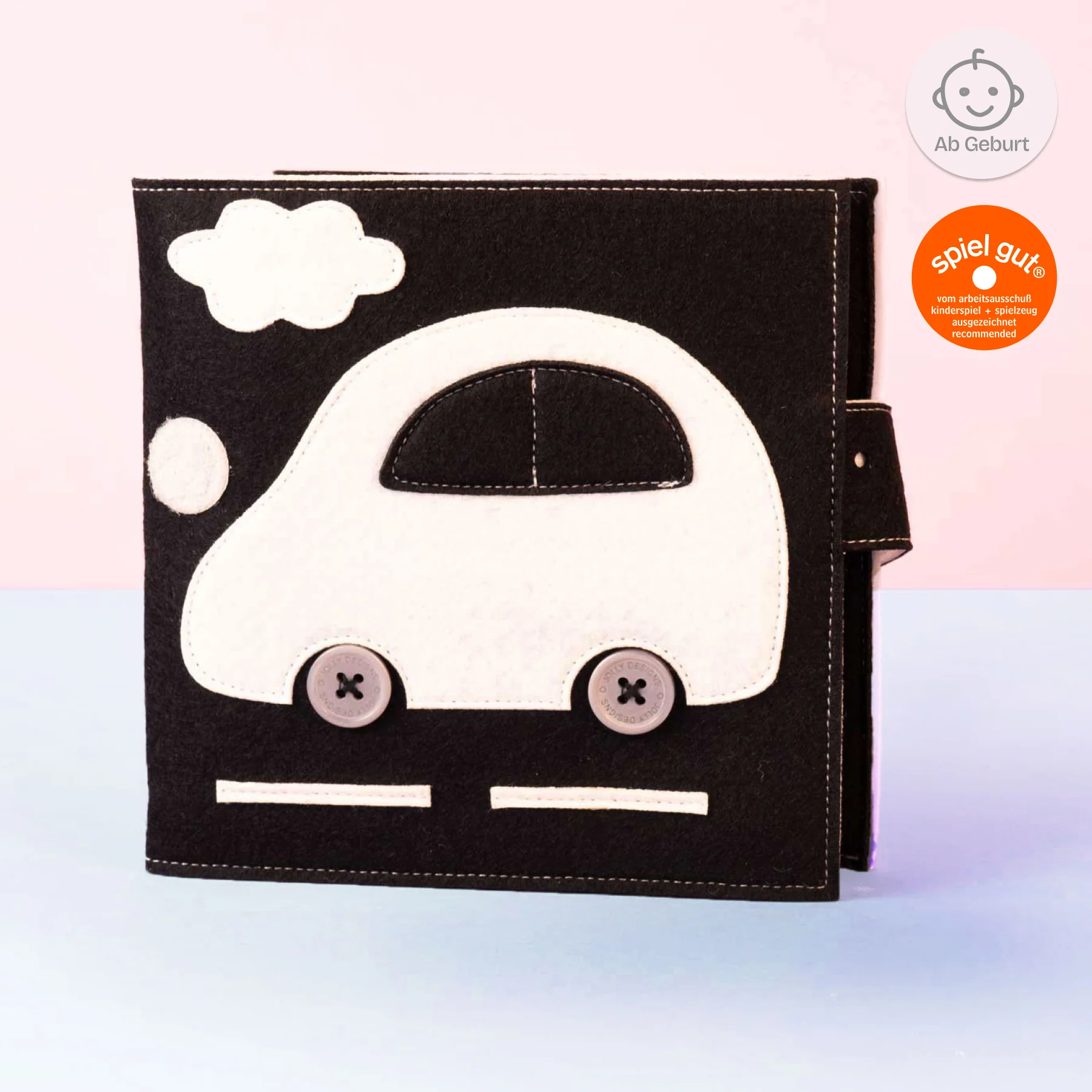 Bild von Jolly Designs Stoffbuch Black and White