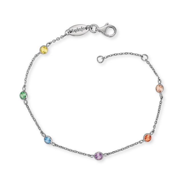 Bild von Engelsrufer Silberarmband Engelsrufer Armband ERB-LILMOON-ZIM Sterling Silber mit bunten Zirkoni (kein Set, 1-tlg., kein Set)