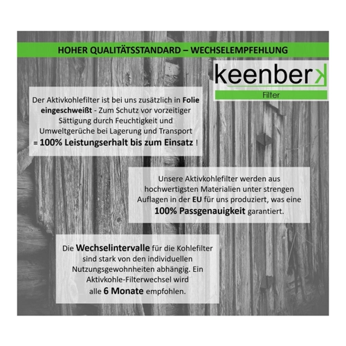 Bild von keenberk Aktivkohlefilter 2 Stück für Dunstabzugshauben