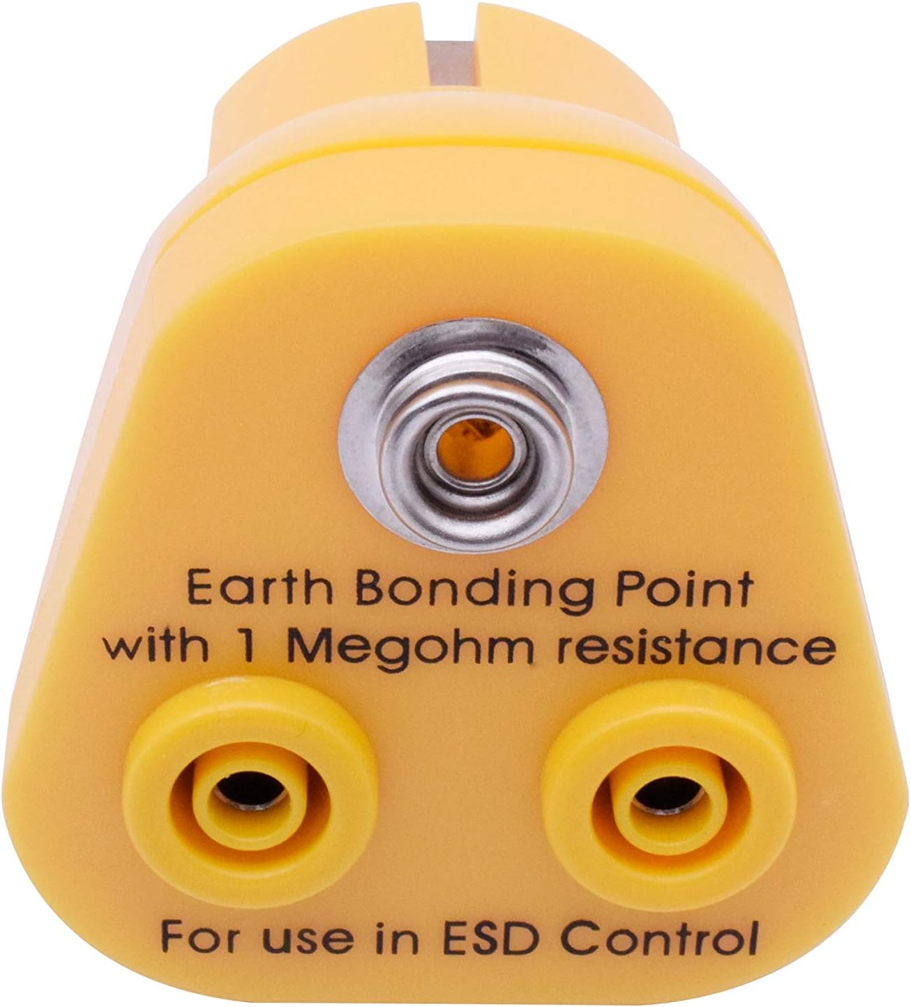 Bild von QUADRIOS ESD Erdungsstecker 2 x Bananenbuchse, 1 x 10 mm Druckknopf Erdungsbaustein Schutzkontakt-Stecker professionelles Antistatik Zubehör (Norm-konform EN 61340-5-1), 1903EC053