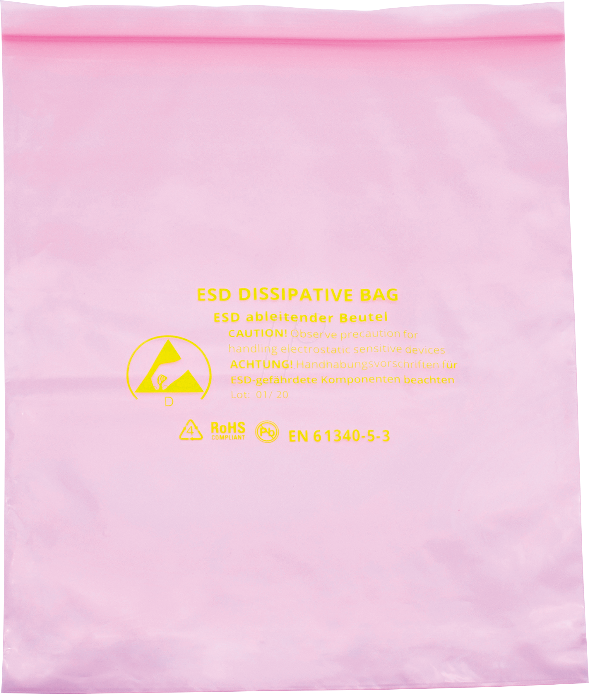 Bild von Quadrios, Verpackungsmaterial, ESD-Beutel (L x B) 300 mm x 400 mm ableitfähig ESD-Kennbuchstabe D 10 St. (10 Stück)