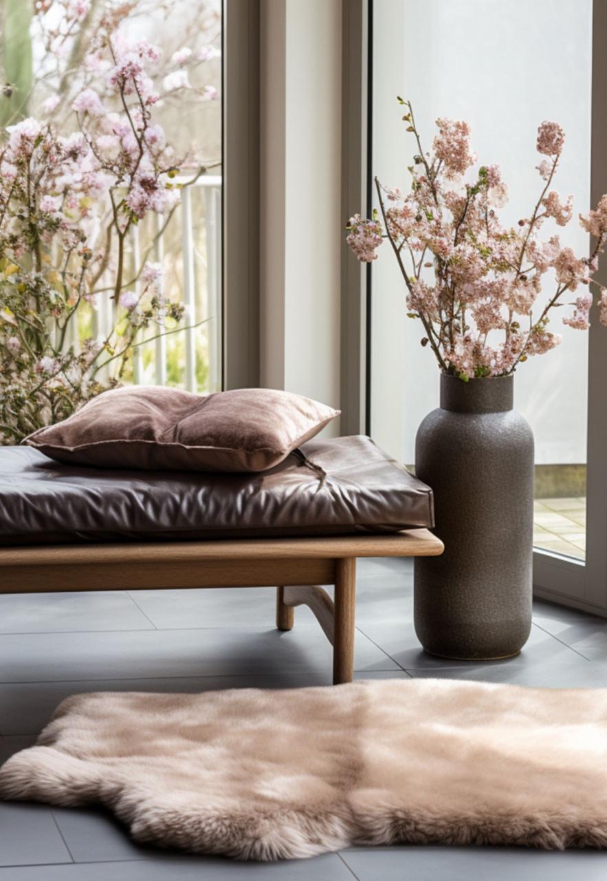 Bild von Lambskin Cream Beige Spotted Größe: 70-80