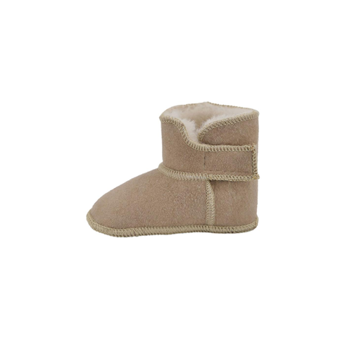 Bild von Hollert Sheepskin Baby Shoes mit Velcro - Schuhgröße EUR 24-25, Farbe Braun