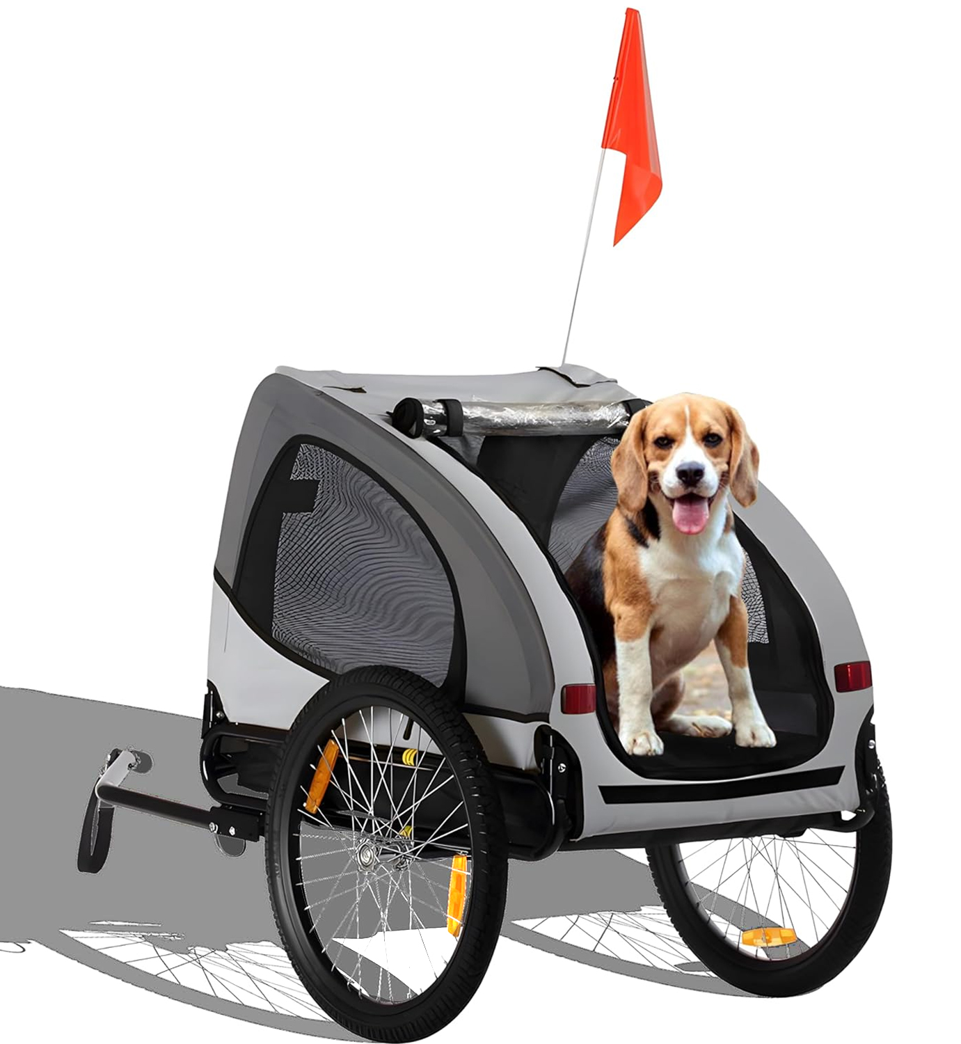 Bild von zoomundo Fahrradhundeanhänger Hundeanhänger Fahrradanhänger für Hunde Buddy in Grau