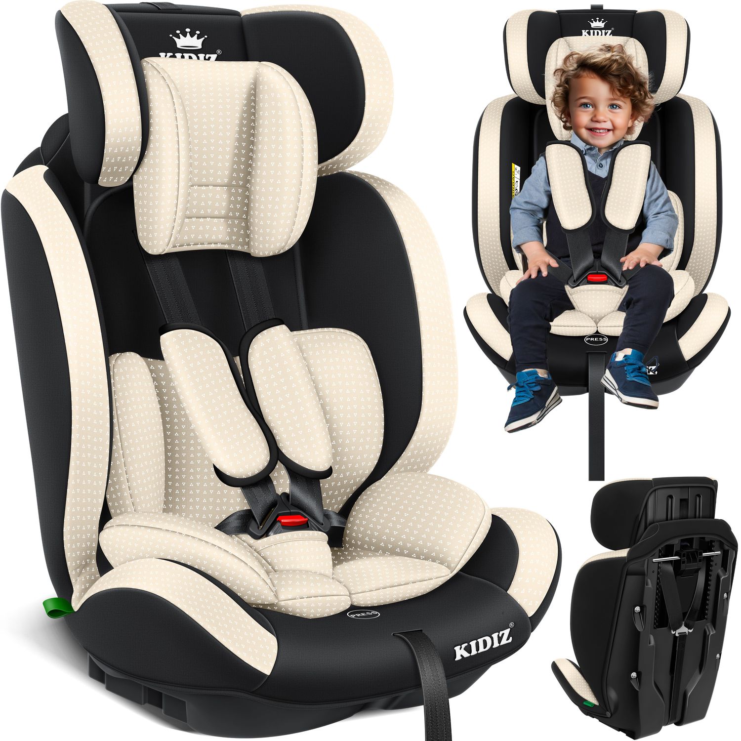 Bild von KIDIZ® Autokindersitz Kindersitz Kinderautositz   Autositz Sitzschale   9 kg - 36 kg 1-12 Jahre   Gruppe 1/2/3   universal   zugelassen nach ECE R129/03   6 verschiedenen Farben