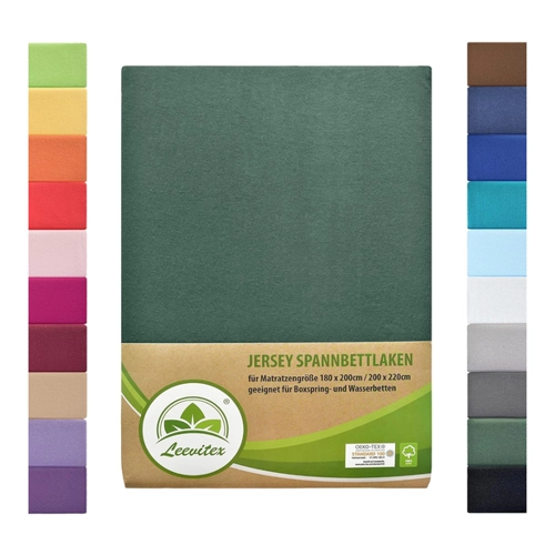 Bild von Boxspringbett & Wasserbett Spannbettlaken von leevitex® | 180x200 – 200x220 cm
