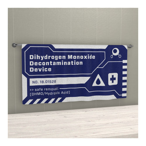Bild von getDigital DHMO Badehandtuch für Chemie Geeks und Nerds