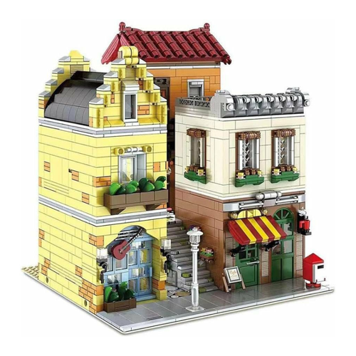 Bild von Mould King 16008 - Mediterranes Straßencafé mit Beleuchtung - 3103 Klemmbausteine