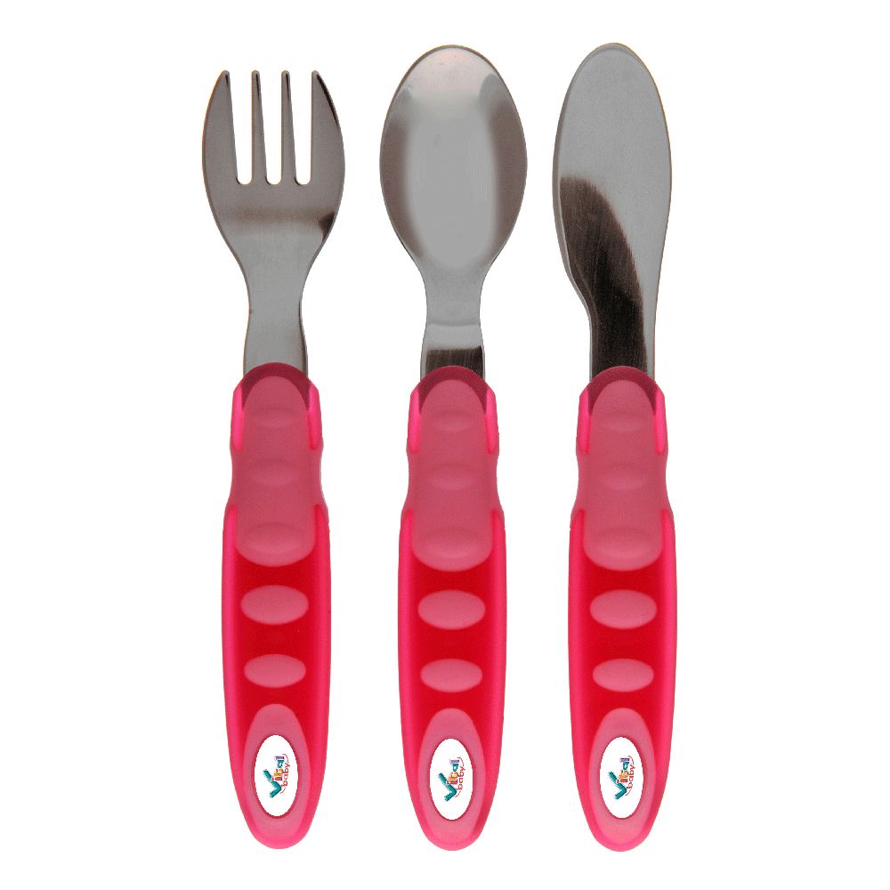 Bild von Vital Baby Kinderbesteck Kinder Besteckset 3-teilig bestehend aus Messer, Gabel und Löffel